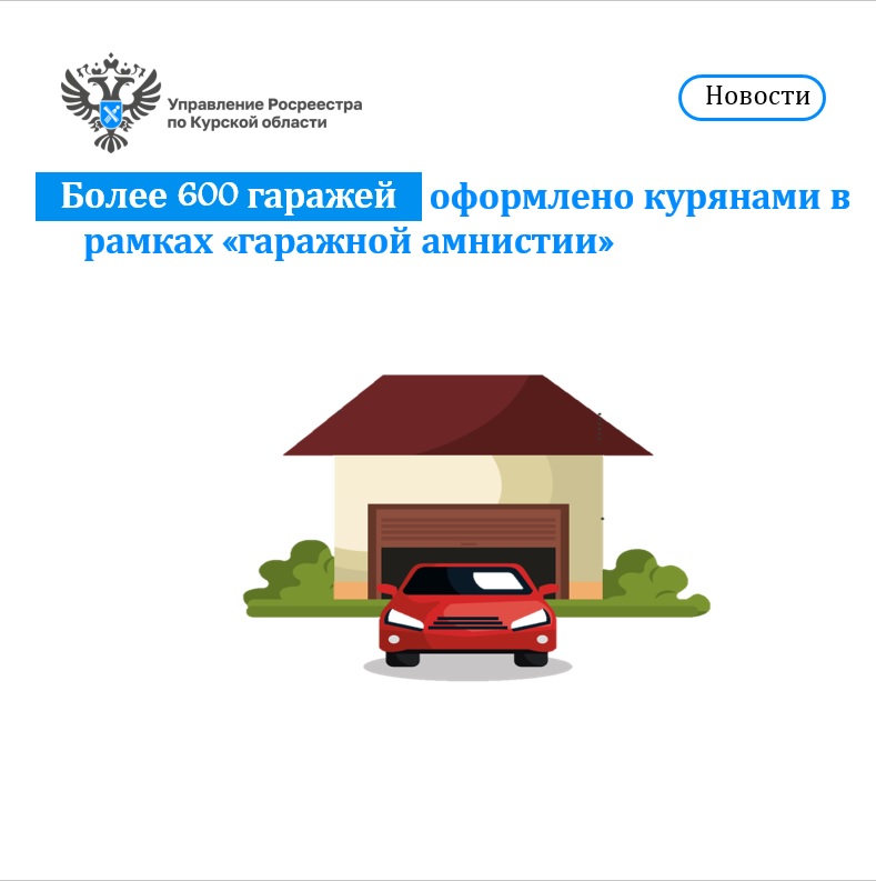 Более 600 гаражей оформлено курянами в рамках «гаражной амнистии».